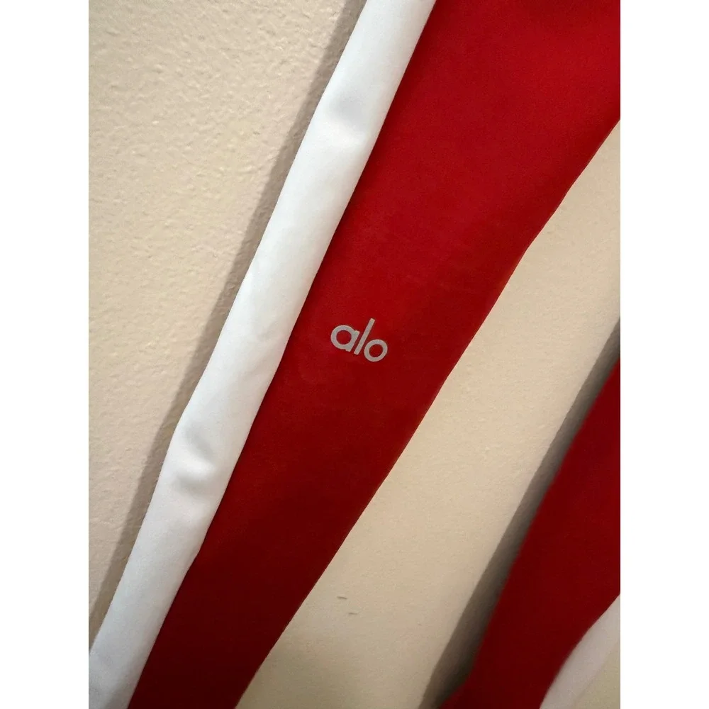 Alo Airlift Car Club High Waist 7/8 Leggings Classic Red/White Size XS
